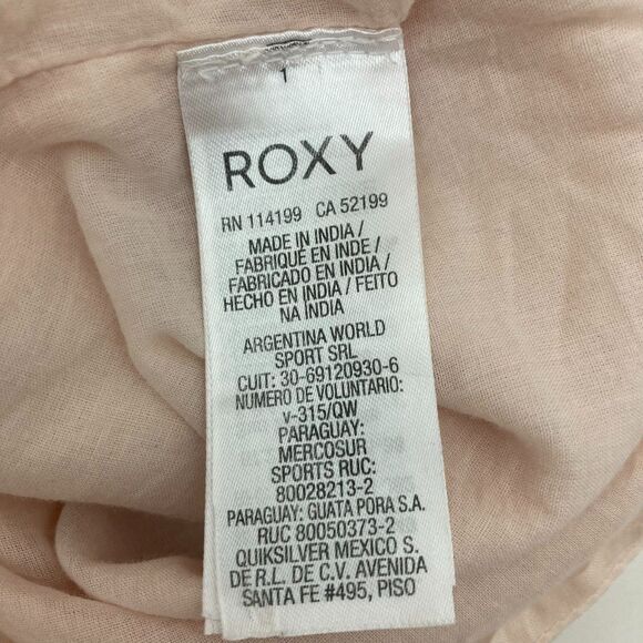 Roxy Cool Your Heart Romper 10 Blush Pink Swiss Dot Ruffle Tie Waist Shorts - Picture 14 of 15